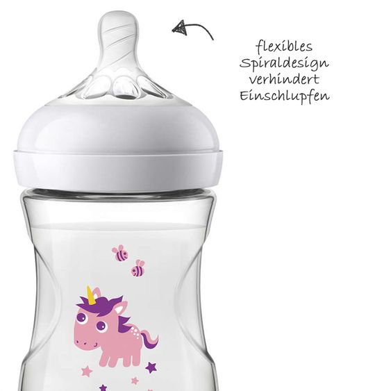 Philips Avent 4-tlg. Geschenk-Set Naturnah Einhorn - SCD287/25