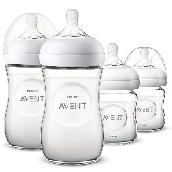 Philips Avent 4-tlg. Glas-Flaschen-Set Natural