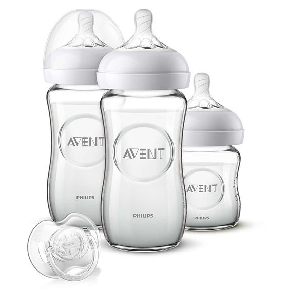 Philips Avent 4-tlg. Neugeborenen-Starter-Set Glas Naturnah - SCD303/01