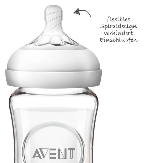 Philips Avent 4-tlg. Neugeborenen-Starter-Set Glas Naturnah - SCD303/01