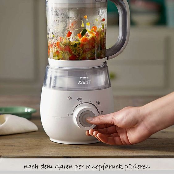 Philips Avent Babynahrungszubereiter 4 in 1 SCF875/02 + Gratis Mehrwegbecher für Babynahrung