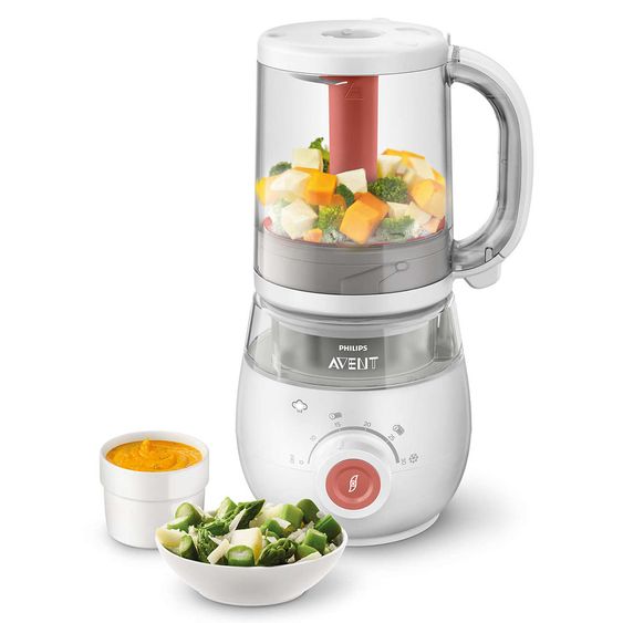 Philips Avent Babynahrungszubereiter 4-in-1 - SCF881/01 - Rot