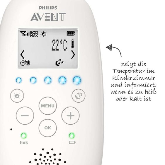 Philips Avent Babyphone DECT mit Smart Eco Mode & Projektor - SCD731/26
