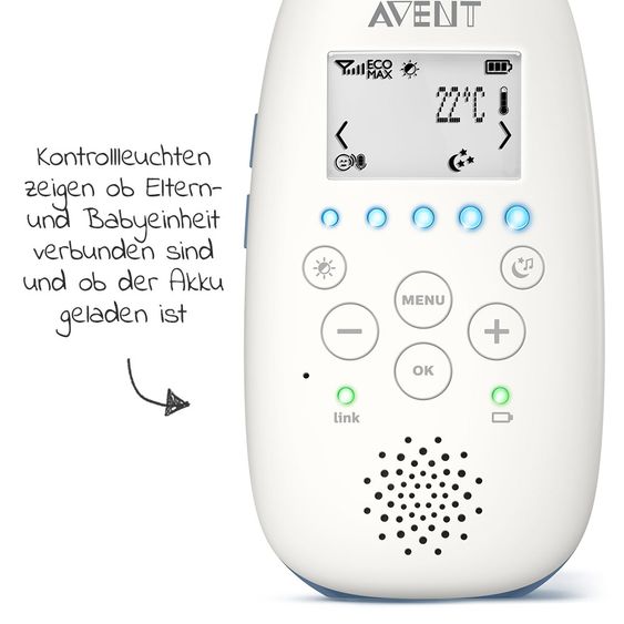 Philips Avent Baby Monitor DECT with Smart Eco Mode & Projector - SCD735/26