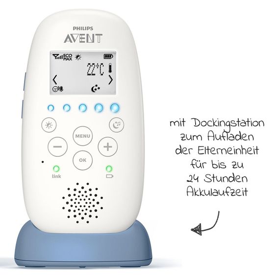 Philips Avent Baby Monitor DECT with Smart Eco Mode & Projector - SCD735/26