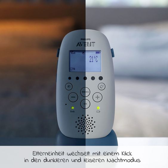 Philips Avent Babyphone DECT mit Smart Eco Mode & Projektor - SCD735/26