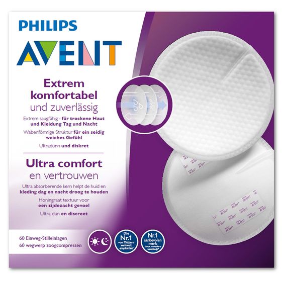 Philips Avent Einweg-Stilleinlage 60er Pack für Tag & Nacht - SCF254/61