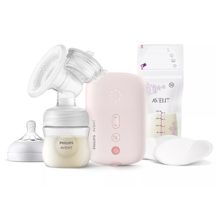 Electric breast pump Natural Motion SCF395/31 + PP bottle + 2 disposable breast pads + 5 breast milk bags