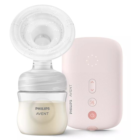 Philips Avent Elektrische Milchpumpe Natural Motion SCF395/31 + PP-Flasche + 2 Einweg-Stilleinlagen + 5 Muttermilchbeutel