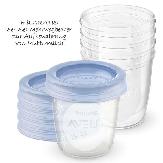 Philips Avent Elektrische Milchpumpe SCF395/11 + Gratis Muttermilchbecher