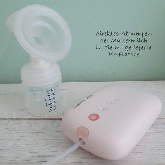 Philips Avent Elektrische Milchpumpe SCF395/11 + Gratis Muttermilchbecher