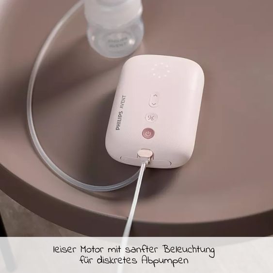 Philips Avent Elektrische Milchpumpe SCF395/31 + Gratis Mehrwegbecher für Muttermilch / inkl. 2 Stilleinlagen & 5 Muttermilchbeutel