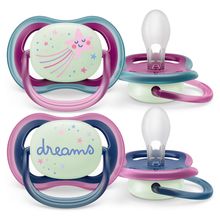 Leucht-Schnuller 2er Pack Ultra Air Nighttime 6-18 M - Sternschnuppe / Dreams