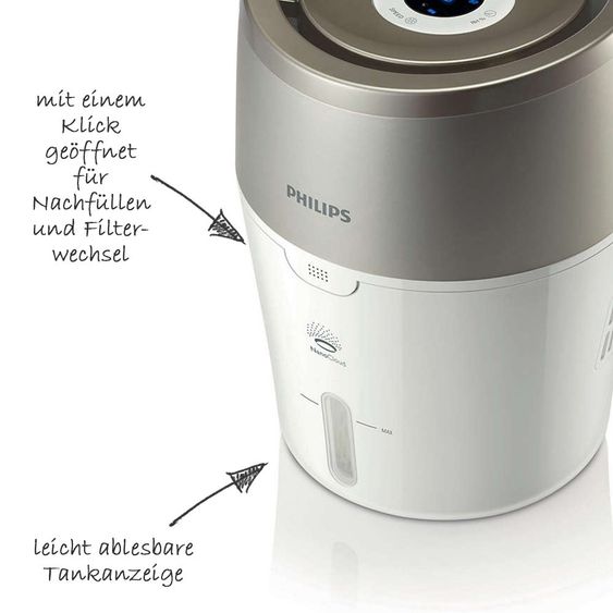 Philips Avent Humidifier with NanoCloud Technology HU4803/01 + Free Replacement Filter