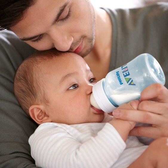 Philips Avent PP-Flasche 2er Pack Klassik+ 260 ml - Silikon 2 Loch - SCF565/27 Blau