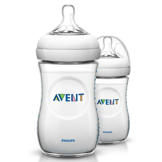 Philips Avent PP-Flasche 2er Pack Naturnah 260 ml - Silikon 2 Loch - SCF693/27