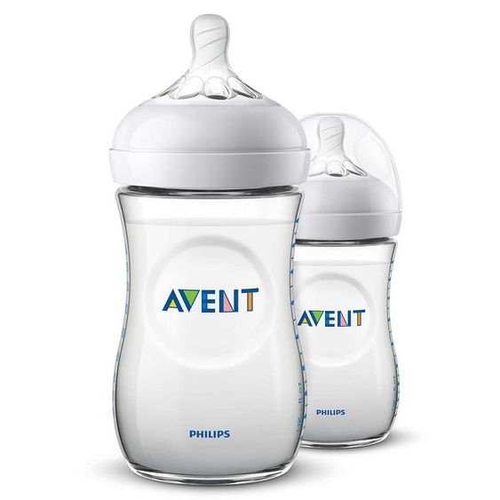 Philips Avent PP-Flasche 2er Pack Naturnah 260 ml - Silikon Gr. 2 - SCF033/27