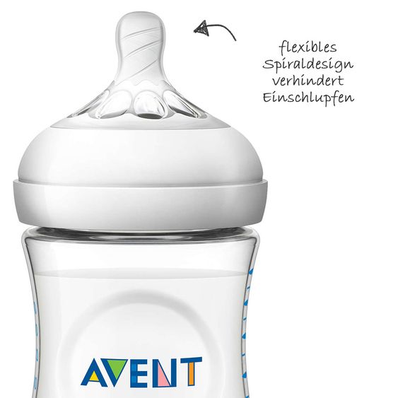 Philips Avent PP-Flasche 2er Pack Naturnah 260 ml - Silikon Gr. 2 - SCF033/27