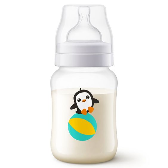 Philips Avent PP-Flasche Klassik+ 260 ml - Silikon 2-Loch - SCF574/14 - Sea Pinguin