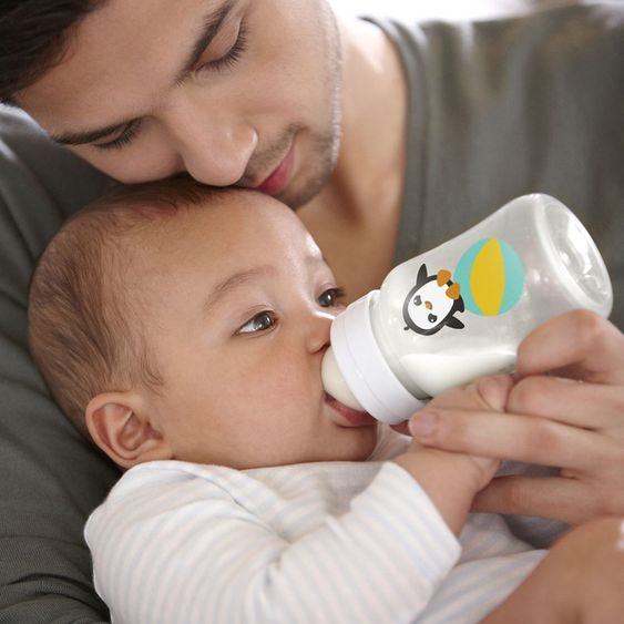 Philips Avent PP-Flasche Klassik+ 260 ml - Silikon 2-Loch - SCF574/14 - Sea Pinguin