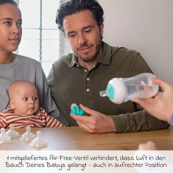 Philips Avent PP-Flasche Natural Response 260ml mit AirFree Ventil + Silikon-Sauger 1M+ - Sterne