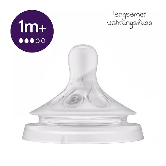 Philips Avent Bottiglia in PP Natural Response 260ml con valvola AirFree + tettarella in silicone 1M+ - Stelle