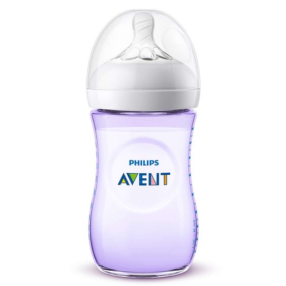 Philips Avent PP-Flasche Naturnah 260 ml - Silikon Gr. 2 - SCF033/14 - Violett