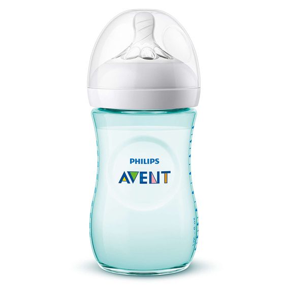 Philips Avent PP-Flasche Naturnah 260 ml - Silikon Gr. 2 - SCF033/15 - Türkis