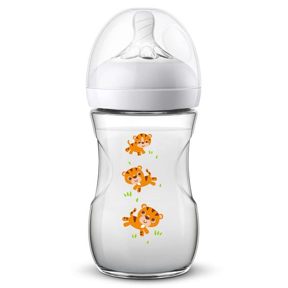 Philips Avent PP-Flasche Naturnah 260 ml - Silikon Gr. 2 - SCF070/20 - Tiger