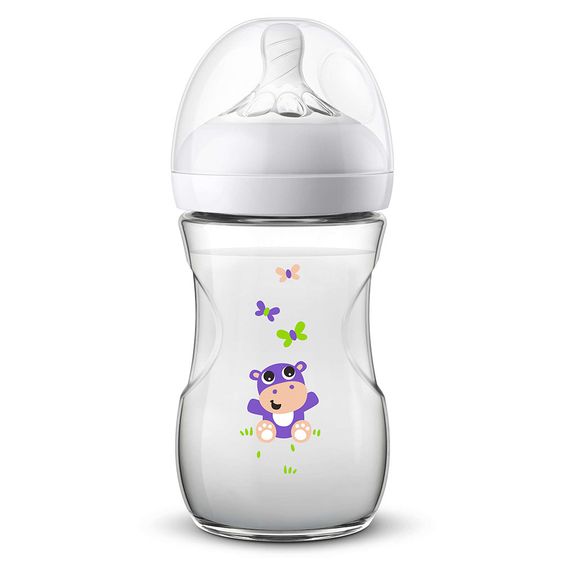 Philips Avent PP-Flasche Naturnah 260 ml - Silikon Gr. 2 - SCF070/22 - Hippo