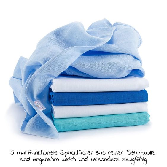 Philips Avent Premium PP-Flaschen-Set 12-tlg. - 6 Babyflaschen + 1 Flaschenbürste + 5 Spucktücher - Boys