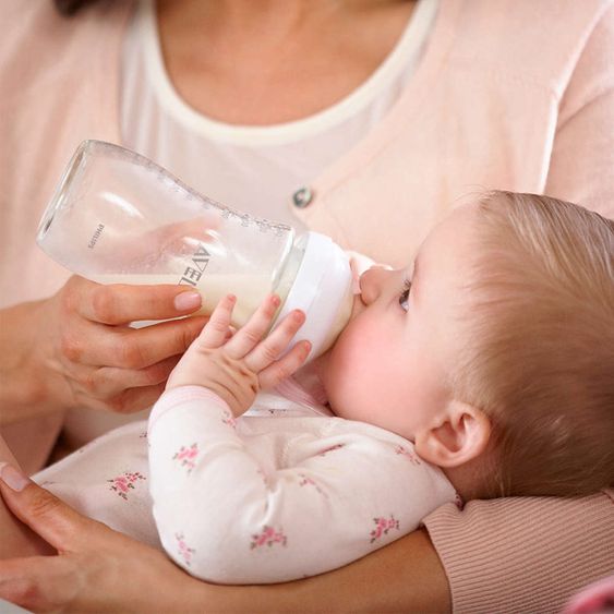 Philips Avent Premium Starter Set Glass Natural 9 pcs - Baby Food Warmer + 4x Baby Bottle + 1x Bottle Brush + 3x Burp Cloth