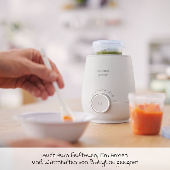 Philips Avent Premium Starter-Set Glas Natural 9-tlg. - Babykostwärmer + 4x Babyflasche + 1x Flaschenbürste + 3x Spucktuch