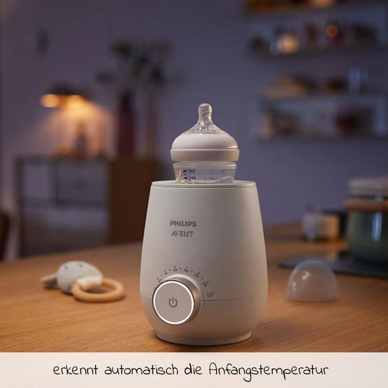 Philips Avent Premium Starter-Set Natural 9-tlg. - Babykostwärmer + 4x Babyflasche + 1x Flaschenbürste + 3x Spucktücher