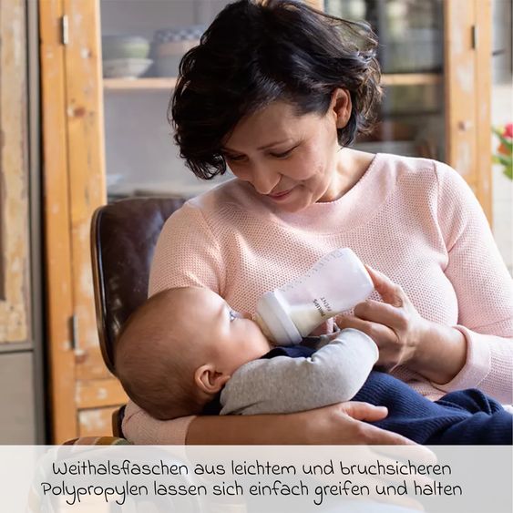 Philips Avent Premium Starter-Set PP Natural 9-tlg. - Babykostwärmer + 4x Babyflasche + 1x Flaschenbürste + 3x Spucktuch