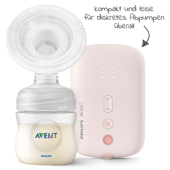 Philips Avent Premium Still-Set Deluxe 74-tlg. - elektr. Milchpumpe + 5 PP-Flaschen + 5 Mehrwegbecher + 60 Stilleinlagen + 3 Mulltücher