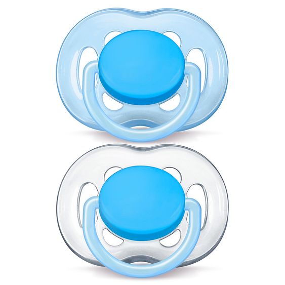 Philips Avent Schnuller 2er Pack Freeflow - Silikon 6-18 M - SCF178/27 - Blau
