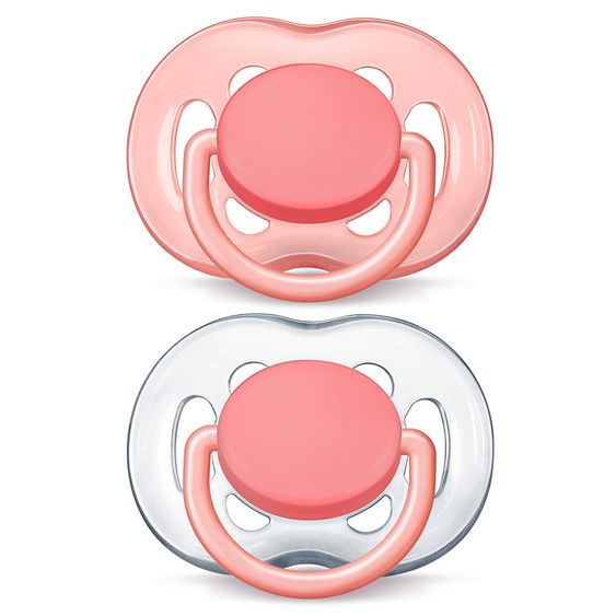 Philips Avent Schnuller 2er Pack Freeflow - Silikon 6-18 M - SCF178/28 - Pink