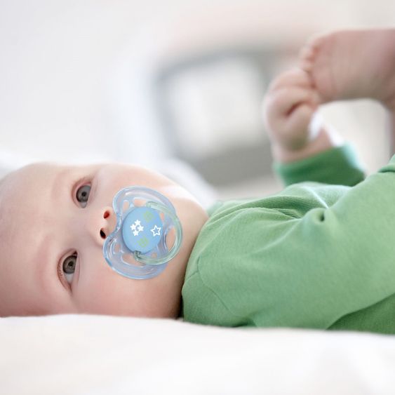 Philips Avent Schnuller 2er Pack Freeflow Vintage - Silikon 0-6 M - SCF172/01 - Blau