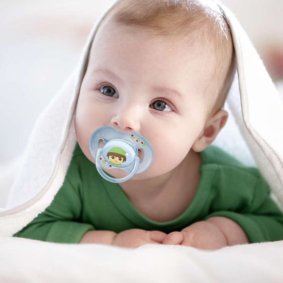 Philips Avent Schnuller 2er Pack Klassik Märchenwald - Silikon 0-6 M - SCF169/45 - Blau Grün