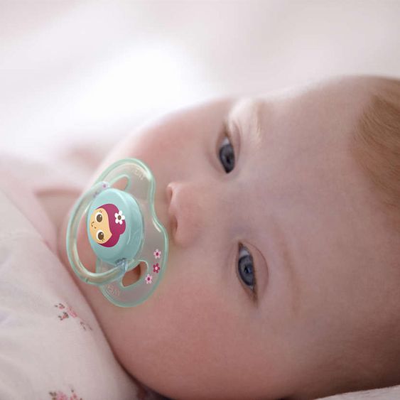 Philips Avent Pacifier 2 Pack Classic Fairytale Forest - Silicone 0-6 M - SCF169/46 - Pink Turquoise