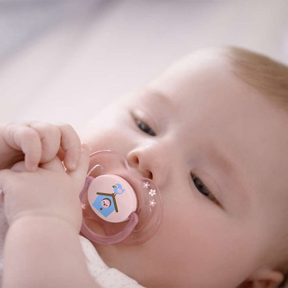 Philips Avent Pacifier 2 Pack Classic Fairytale Forest - Silicone 0-6 M - SCF169/46 - Pink Turquoise