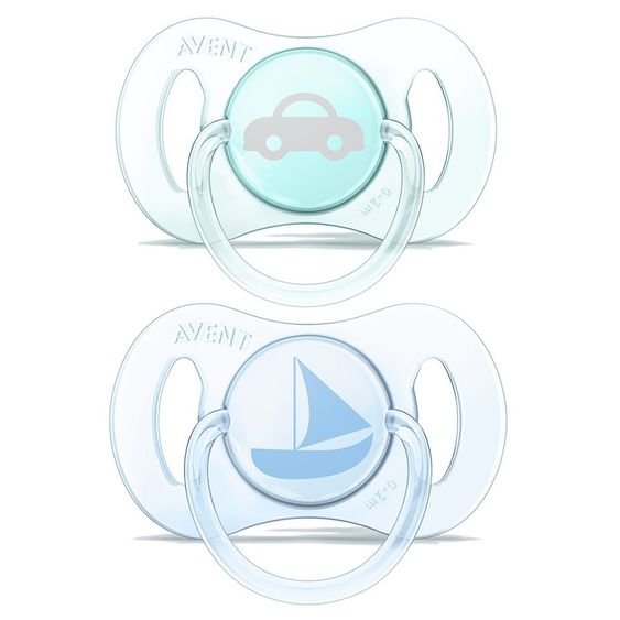 Philips Avent Schnuller 2er Pack Mini - Silikon 0-2 M - SCF151/01 - Auto & Schiff