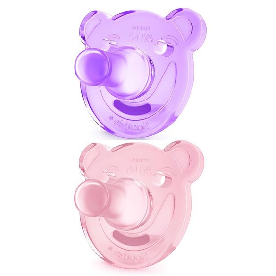 Philips Avent Schnuller 2er Pack Soothie - Silikon ab 3 M - SCF194/05 - Lila Rosa