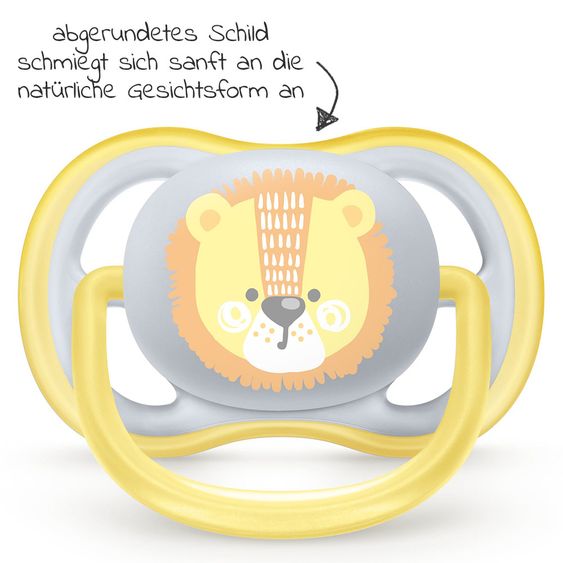 Philips Avent Schnuller 2er Pack Ultra Air 0-6 M - SCF085/01 - Elephant Leo