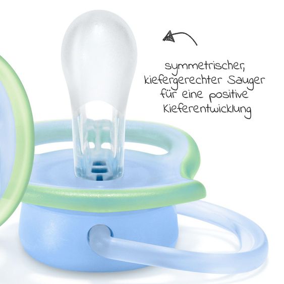 Philips Avent Schnuller 2er Pack Ultra Air 0-6 M - SCF085/01 - Elephant Leo