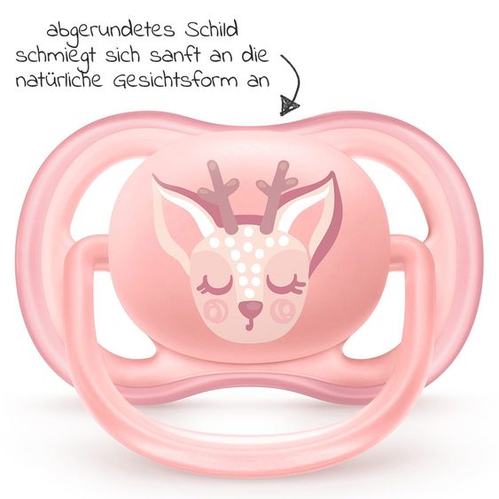 Philips Avent Schnuller 2er Pack Ultra Air 0-6 M - SCF085/02 - Eule Hirsch