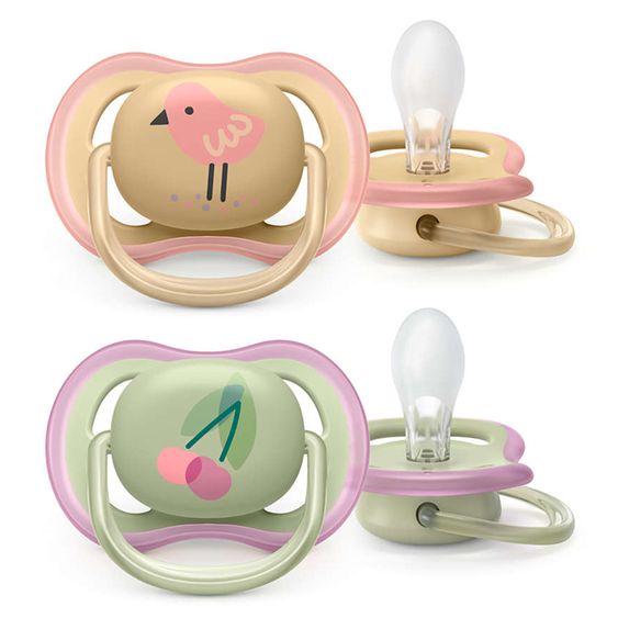 Philips Avent Schnuller 2er Pack Ultra Air 0-6 M - Vogel / Kirsche