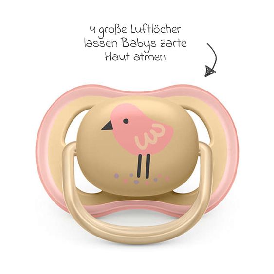 Philips Avent Schnuller 2er Pack Ultra Air 0-6 M - Vogel / Kirsche