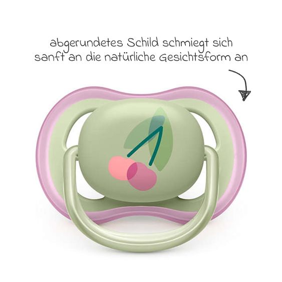 Philips Avent Schnuller 2er Pack Ultra Air 0-6 M - Vogel / Kirsche